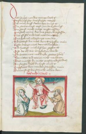 Christus als Weltenrichter vor Maria und Johannes