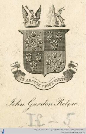 [Provenienz]: Rebow, John Gurdon