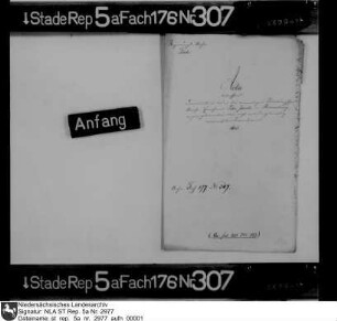 Anzeige des Zoll- und Akziseeinnehmers Johann Kempe in Horneburg gegen den ehemaligen lüneburgischen Einnehmer Peter Jacoby ebenda vom September 1685 wegen nicht ordnungsmäßig versteuerten Branntweins, mit nachfolgender Zitation der Regierung an Jacoby