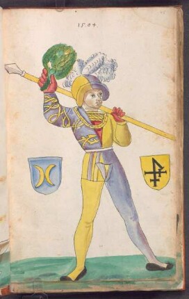 Schembartläufer mit Wappen, 1504
