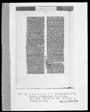 Bibel — Initiale T, Folio 193verso