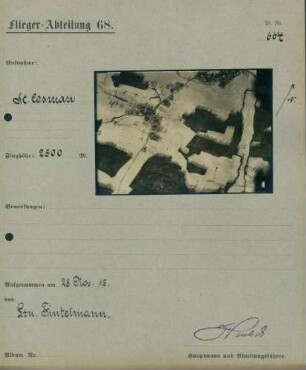 Foto der Ortschaft St. Cosman (Saint-Cosme) (Luftbild)