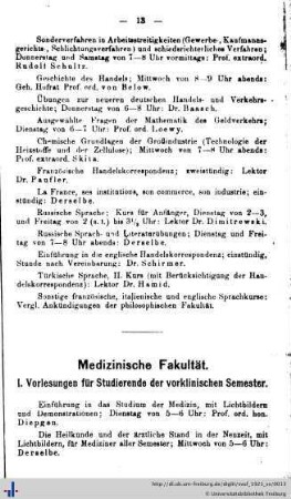 Medizinische Fakultät.
