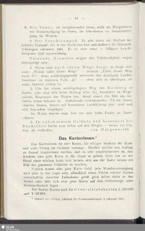 Das Kartenlesen