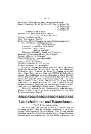 Landschullehrer und Bauernkunst