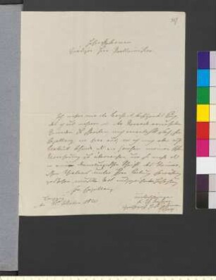 Brief von Küstner, Karl Theodor von an Goethe, Johann Wolfgang von