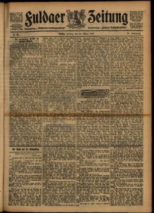 Ausgabe vom Freitag, den 20. März 1903.
