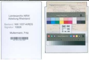 Entnazifizierung Fritz Multermann , geb. 02.11.1895 ()