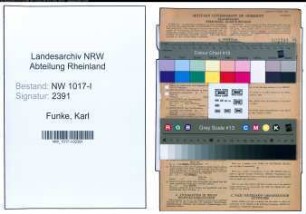 Entnazifizierung Karl Funke , geb. 24.10.1878 (Meister)