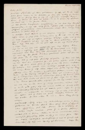Brief von Moriz Haupt an Salomon Hirzel