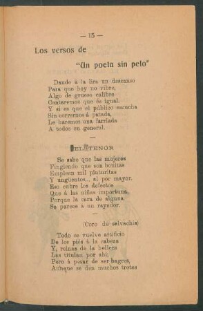 Los versos de "Un poeta sin pelo"