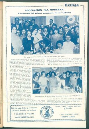 Asociación "La Moderna" : Celebración del primer aniversario de su fundación