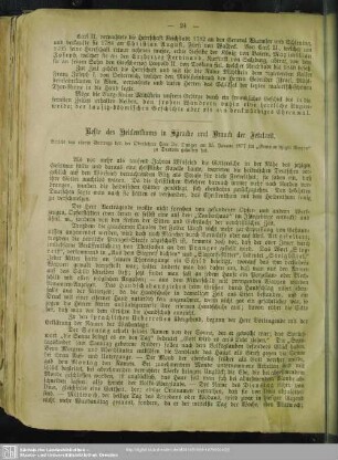 Reste des Heidenthums in Sprache und Brauch der Jetztzeit