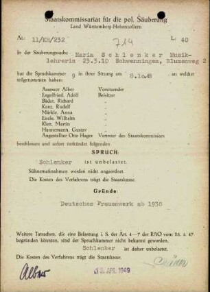 Schlenker, Maria
