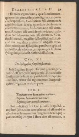 Cap. XI. De Syllogismo simplici secundo.