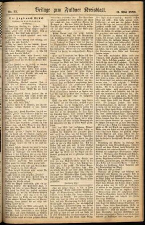 Zweite Ausgabe vom Donnerstag, den 11. Mai 1882.