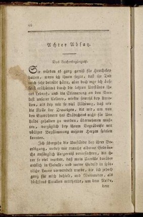 Achter Absatz. Das Leichenbegängniß.