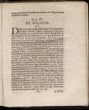 Cap. IV. De Delictis.