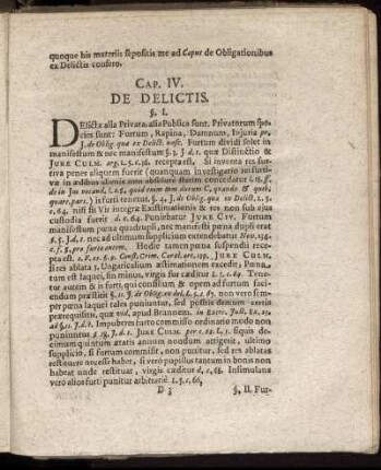 Cap. IV. De Delictis.