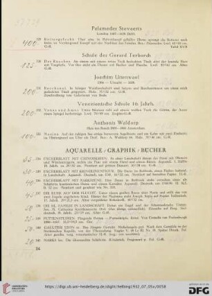 Aquarelle, Graphik, Bücher (Nr. 334-377)