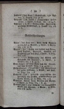 Reisebeschreibungen.