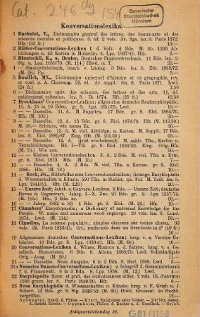 Oskar Gerschel, Buch-Antiquariat, Antiquariats-Katalog : (Bücher-Cataloge), 54
