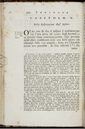 Capitolo V. Della Respirazione degl' Insetti.