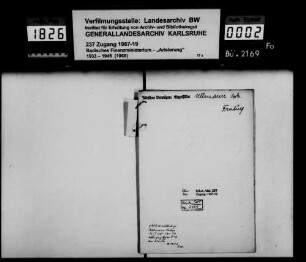 Ullmann, Oskar, Ledergroßhandlung in Freiburg Käufer: Wilhelm Jäger, Lederhändler in Freiburg