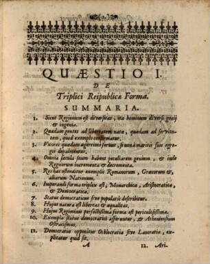 Quaestionum Illustrium Ex Iure Publico Desumptarum Decas I. De Imperio in genere, & in specie de Romani Imperii Ortu & Progreßu Authoritate Inclytae Facultatis Iuridicae