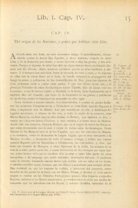 Cap. IV. Del origen de las Naciones, y gentes que habitan estas islas