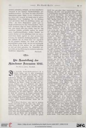 3: Die Ausstellung der Münchener Sezession 1898