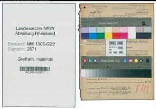 Entnazifizierung Heinrich Grefrath , geb. 06.05.1868 (Milchverteiler)