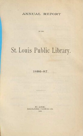 Annual report. 1886/87