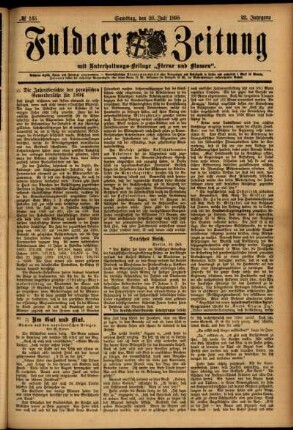 Ausgabe vom Samstag, den 20. Juli 1895.