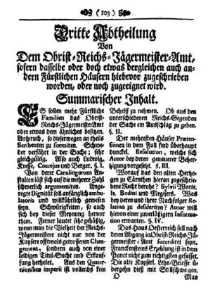Summarischer Inhalt.