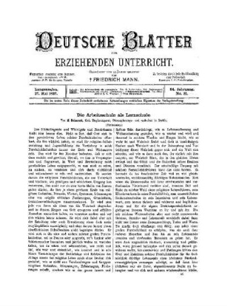Die Arbeitsschule als Lernschule : (Fortsetzung)