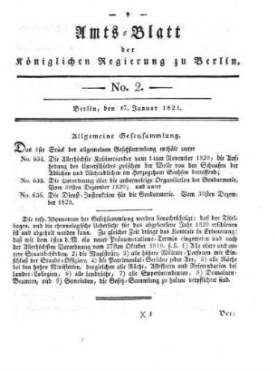 No 2, 17. Januar 1821