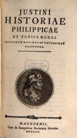 Justini Historiae Philippicae Et Totius Mundi : Secvndvm Optimas Et Novissimas Editiones