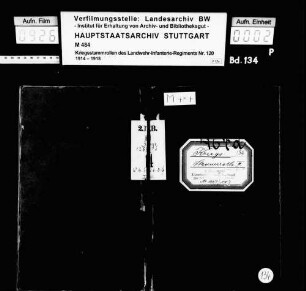 Kriegsstammrolle der 3. Kompanie 2. Landsturm-Infanterie-Ersatz-Bataillon