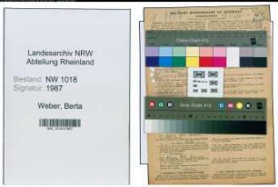 Entnazifizierung Berta Weber , geb. 18.10.1904 (Lehrerin)