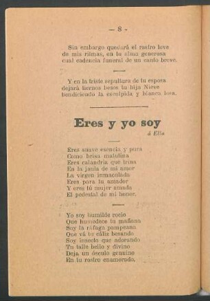 Eres y yo soy : A Ella
