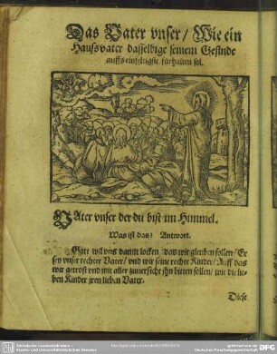 Das Vater unser, Wie ein Haussvater dasselbige seinem Gesinde auffs einfeltigste fürhalten sol