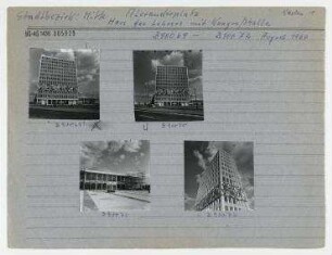 Haus des Lehrers mit Kongresshalle. Berlin, Mitte, Alexanderplatz/Alexanderstraße