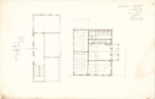 Thiersch, August ; Öffentliche Bauten - Landschulen (Grundrisse)