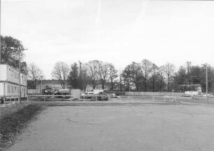 Baustelle Sächsische Landesbibliothek - Staats- und Universitätsbibliothek Dresden, Zentralbibliothek. Baustelleneinrichtung. Lagerfläche : Dresden-Räcknitz, Zellescher Weg 18. Baustelle Sächsische Landesbibliothek - Staats- und Universitätsbibliothek Dresden, Zentralbibliothek. Baustelleneinrichtung. Lagerfläche