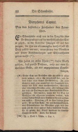 Vierzehntes Capitel. Von den besondern Feinheiten des Komischen.