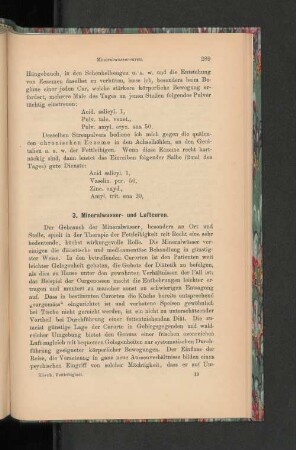 3. Mineralwasser- und Luftcuren.