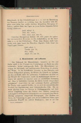3. Mineralwasser- und Luftcuren.