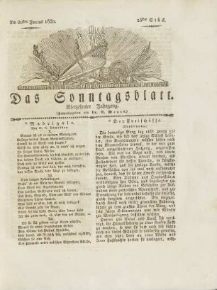 25, 1830: Stück