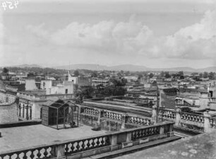Stadtansicht : Blick über die Häuser einer Stadt